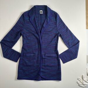 MISSONI Blazer, Blue & Purple, Luxury, Business, Confident, Career Woman XS